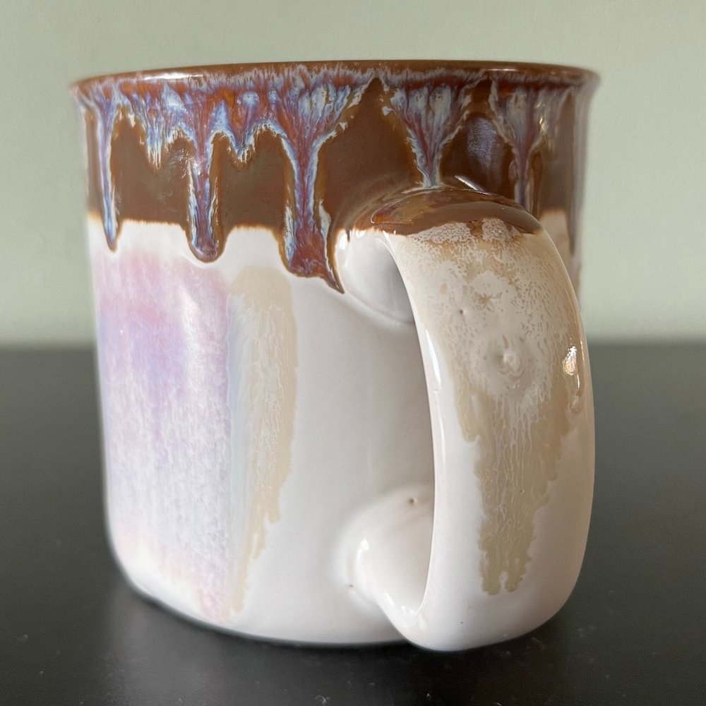 Cancun Mexico Souvenir Mug with Iridescent Drip Glaze - Picture 3 of 9